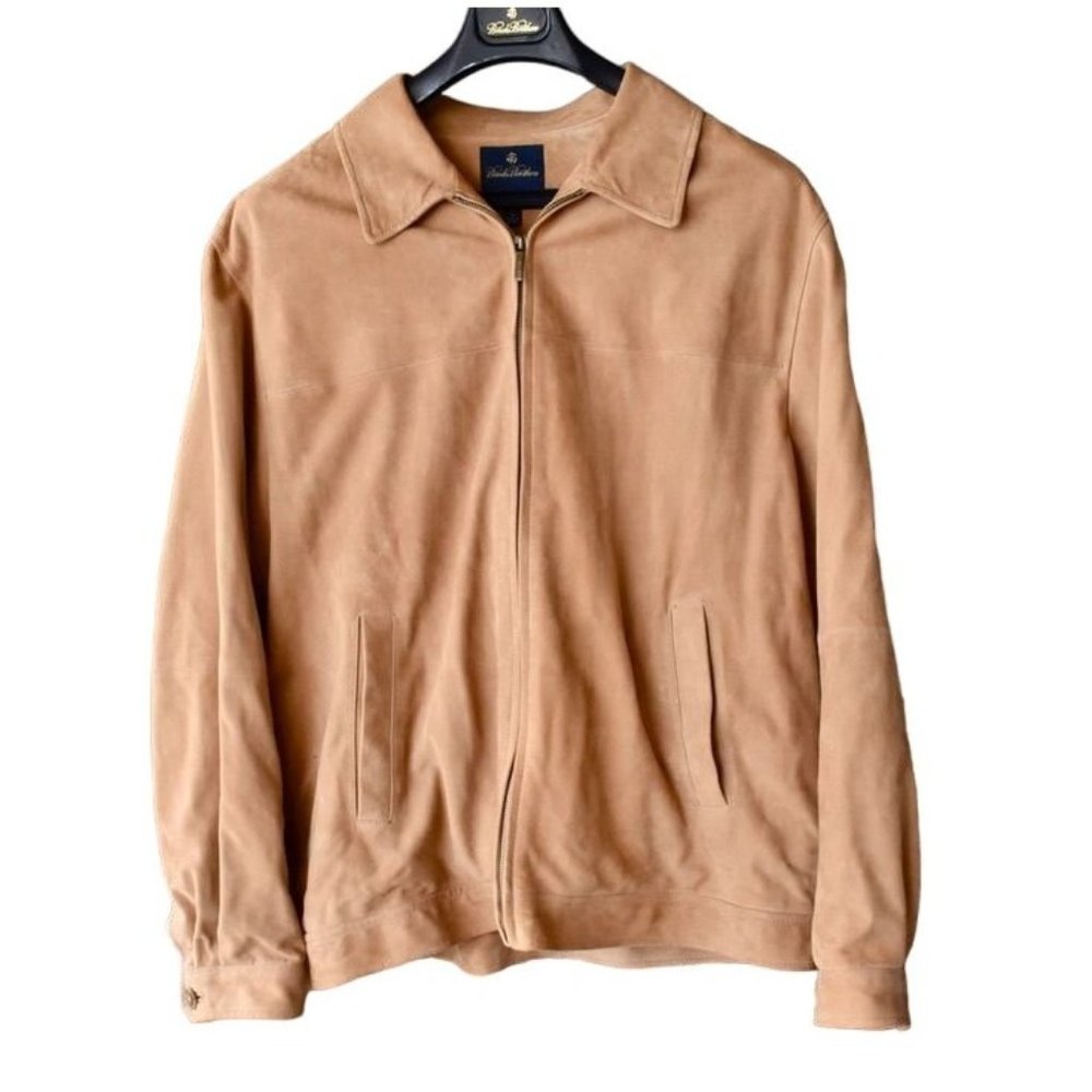 Men's Brooks Brothers Tan Soft Suede Jacket XL
